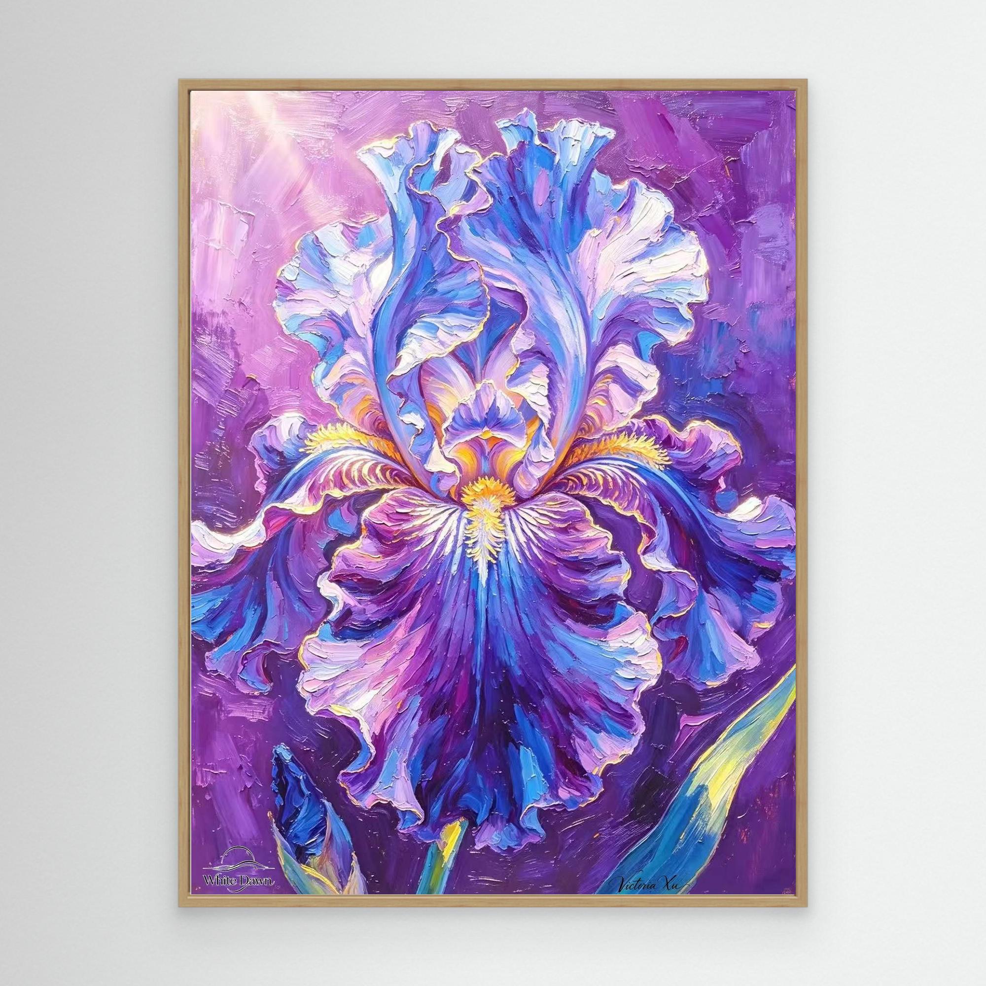 Dazzling Iris — Fauvist Floral Art Print
