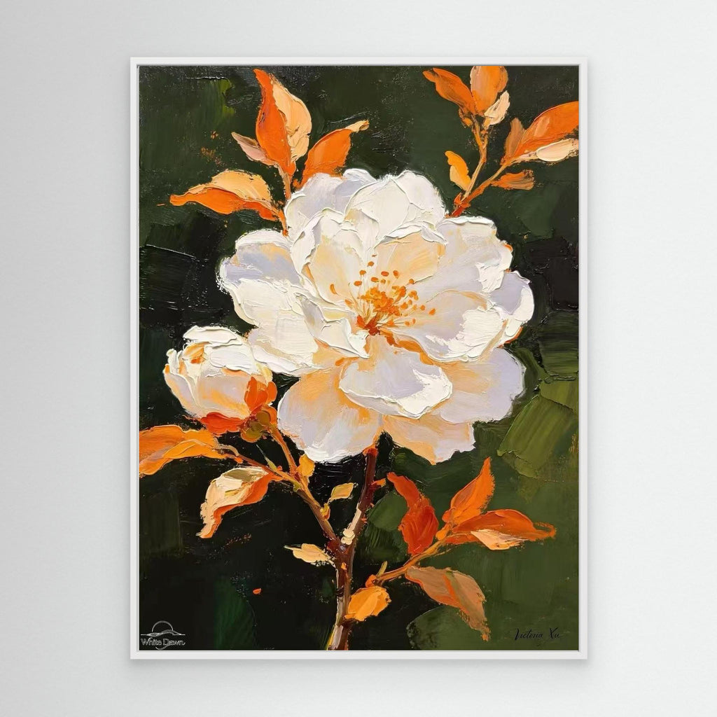 Orange Blossom Bloom — Fauvist Floral Art Print