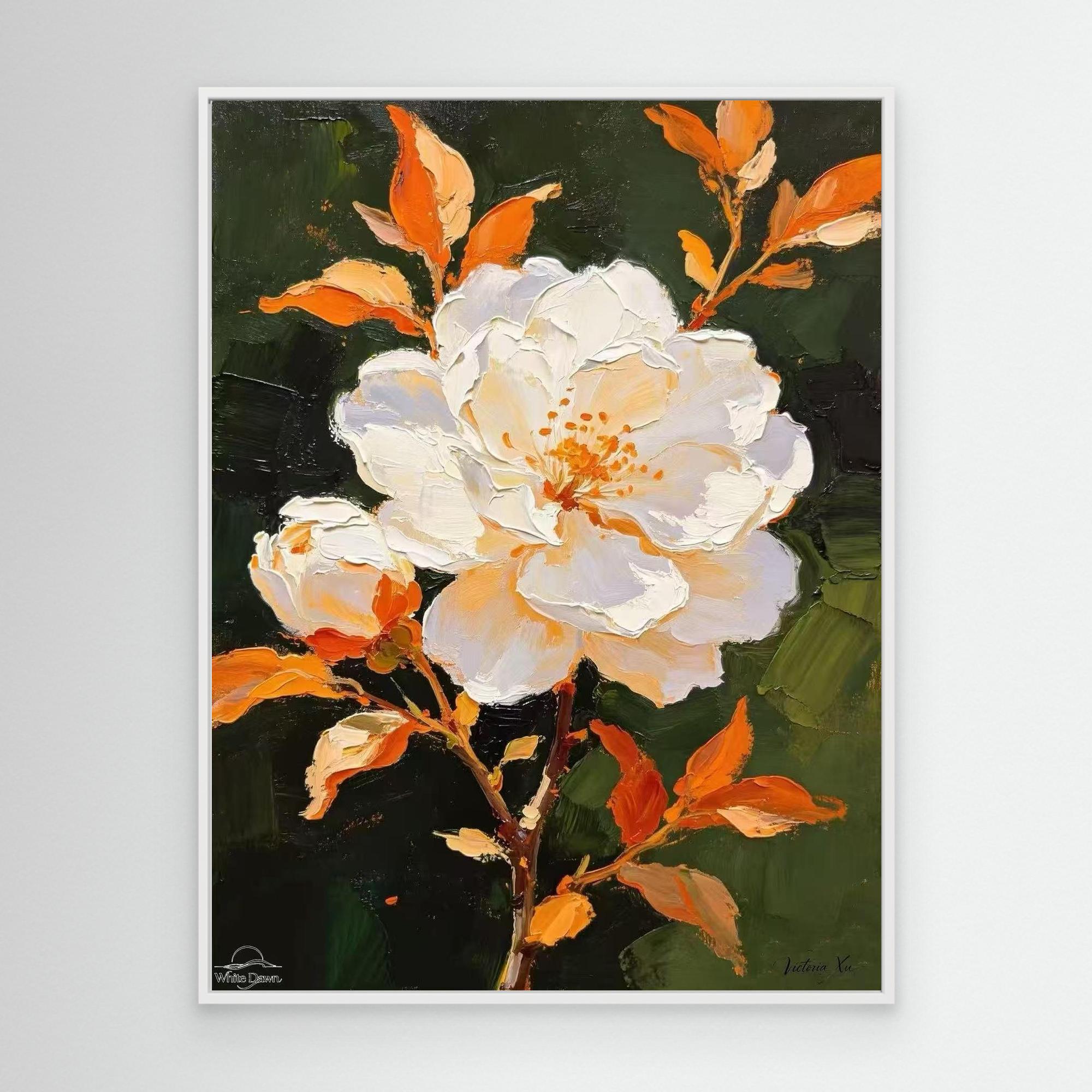 Orange Blossom Bloom — Fauvist Floral Art Print