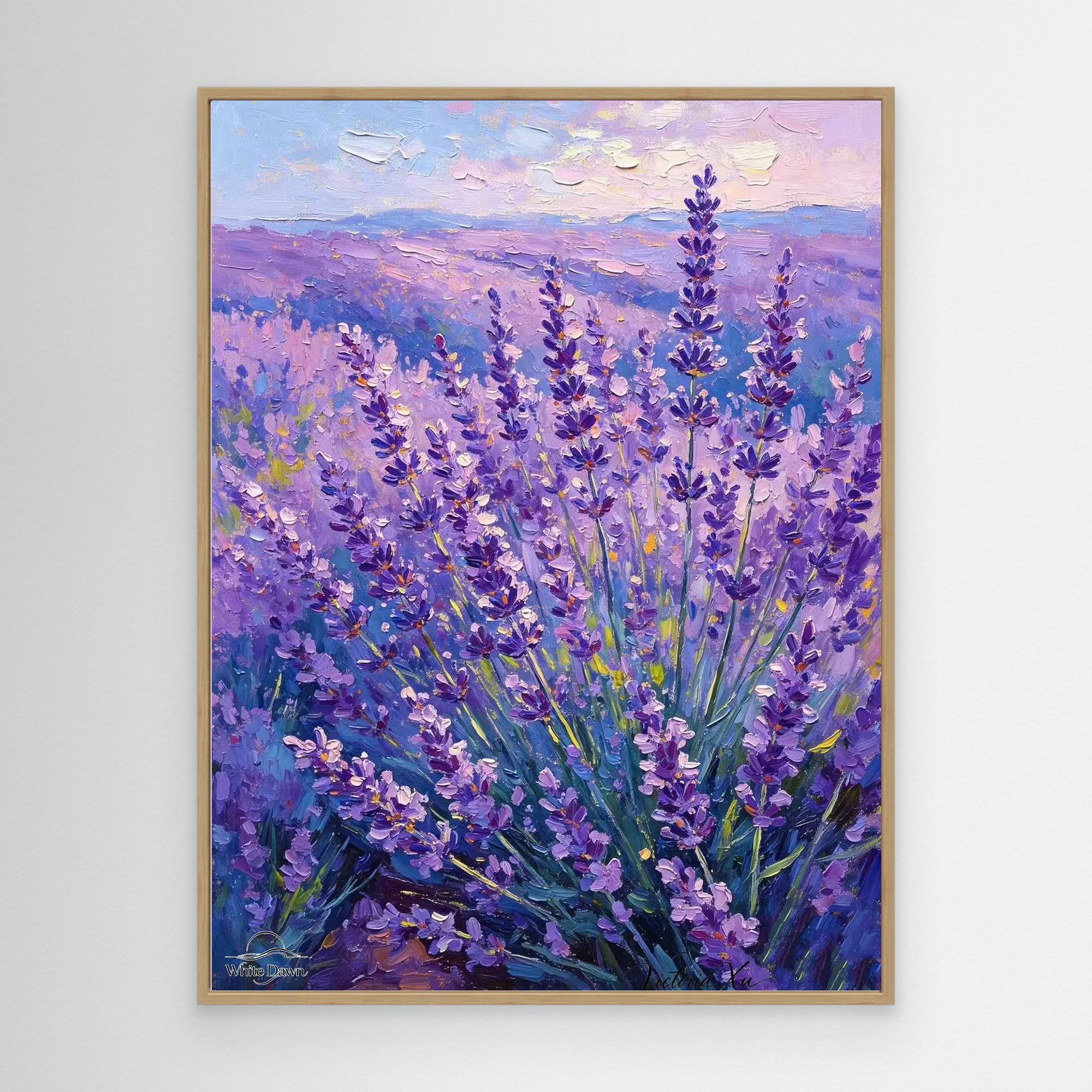 Romantic Lavender Field — Fauvist Floral Art Print