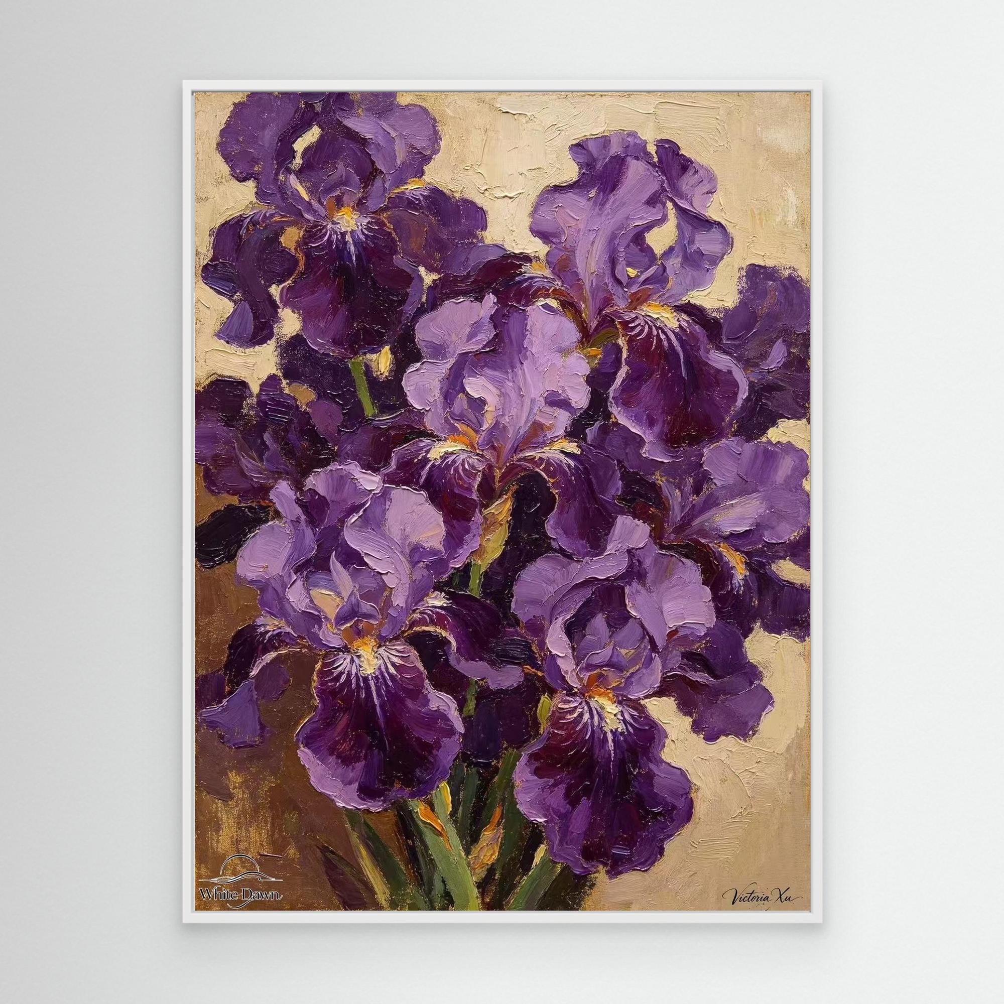 Purple Iris — Fauvist Floral Art Print