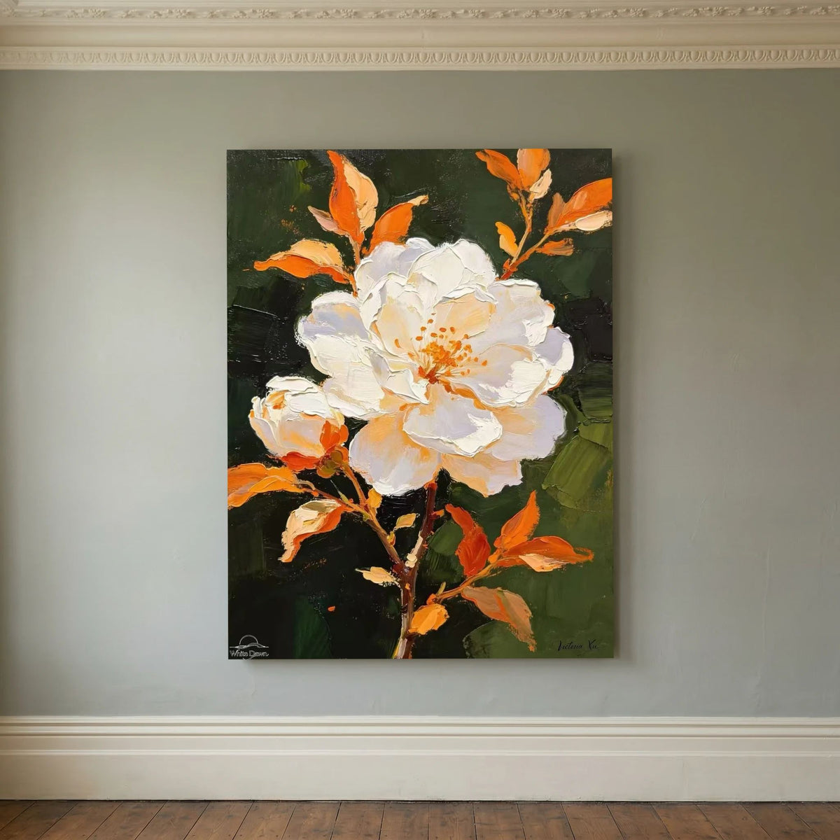 Blooming Champagne Rose · Art Print