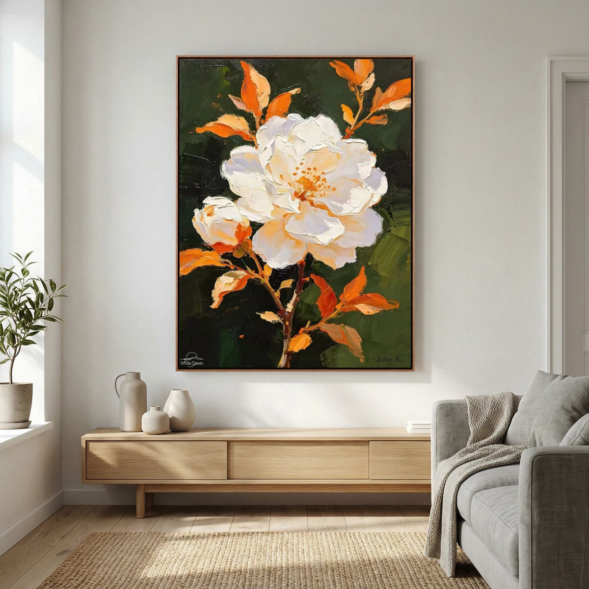 Blooming Champagne Rose · Art Print