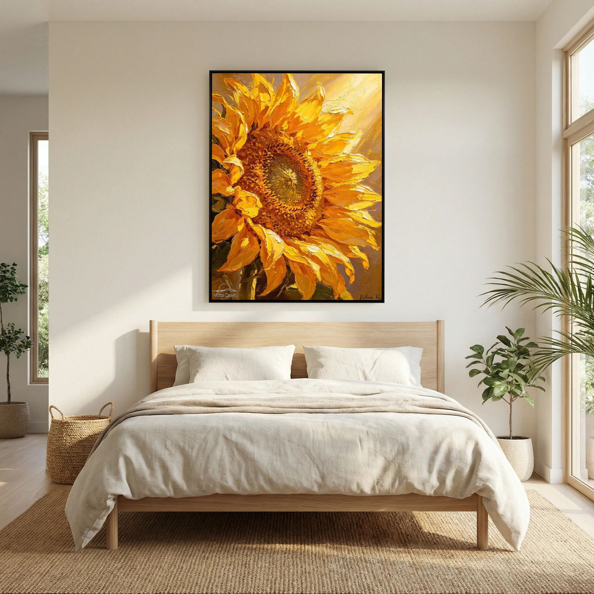 Blooming Sun‑Facing Sunflower · Art Print