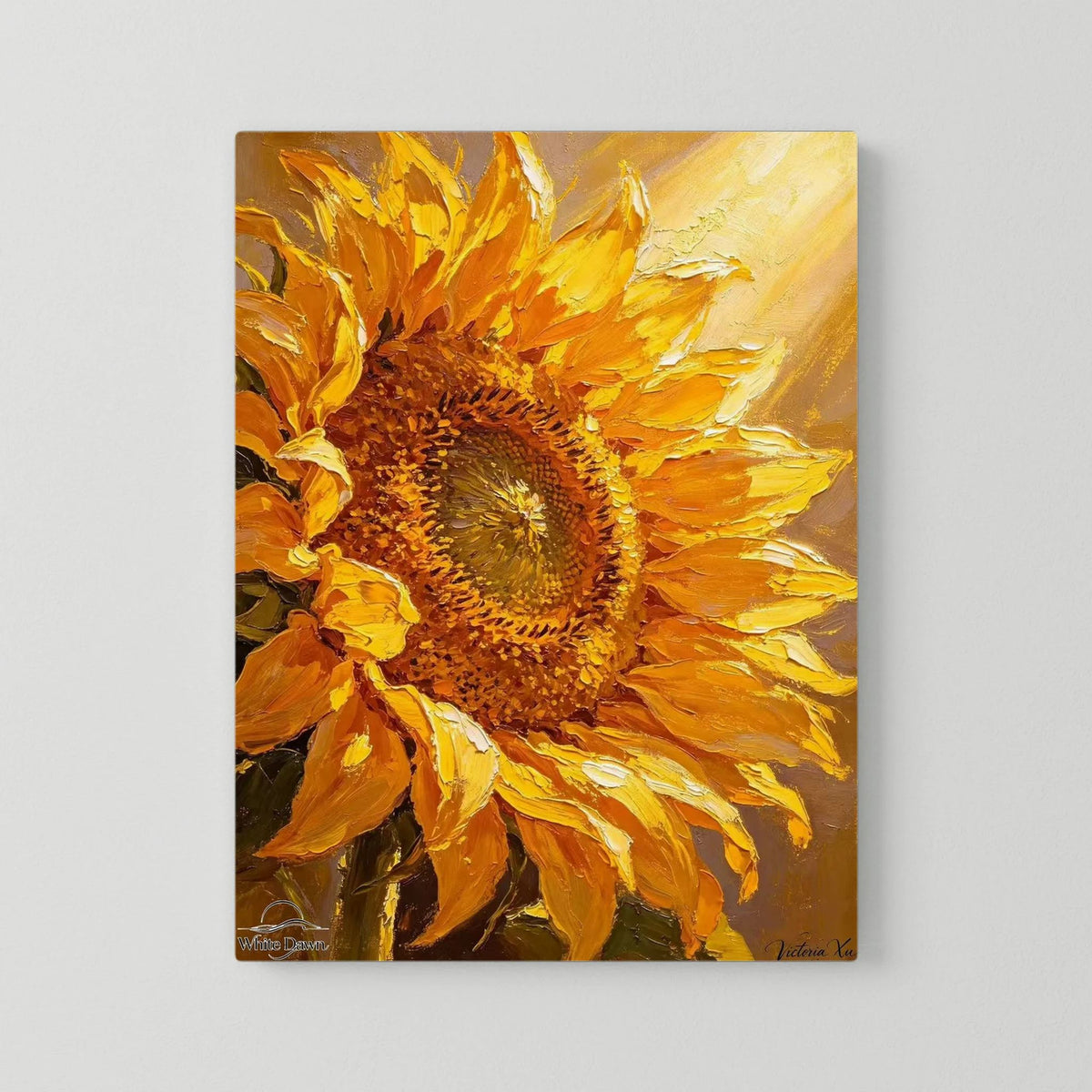 Blooming Sun‑Facing Sunflower · Art Print