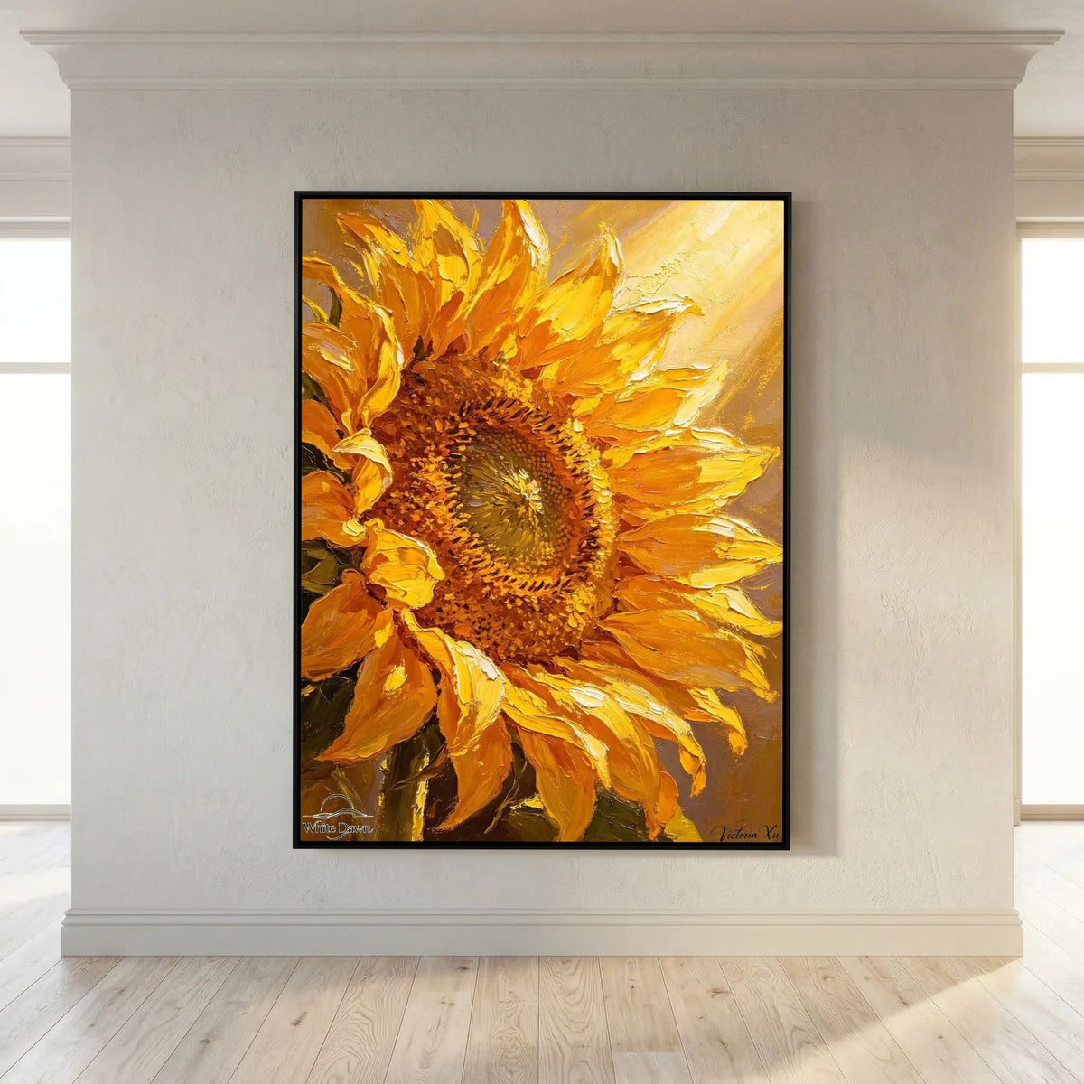Blooming Sun‑Facing Sunflower · Art Print