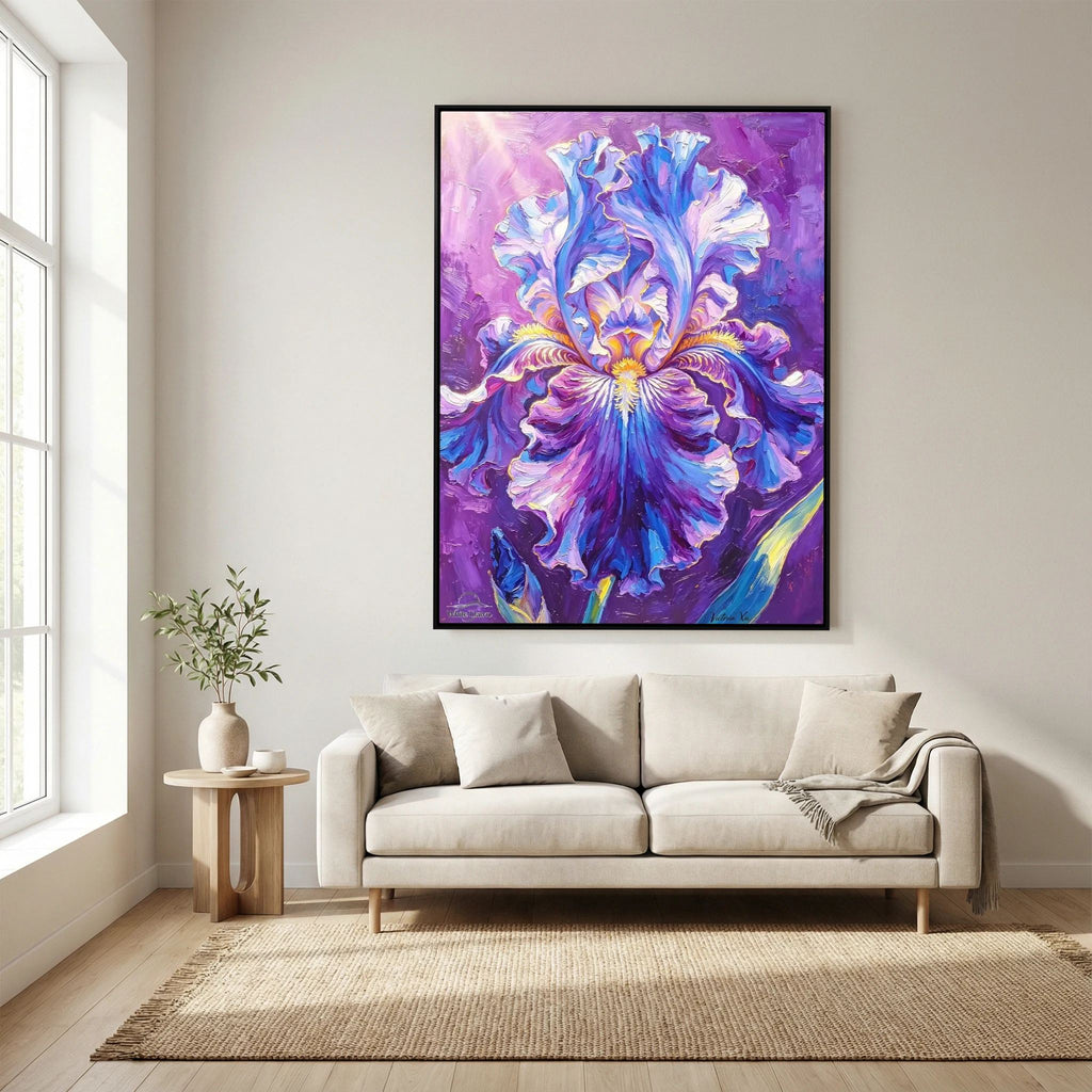 Blooming Purple Iris · Art Print