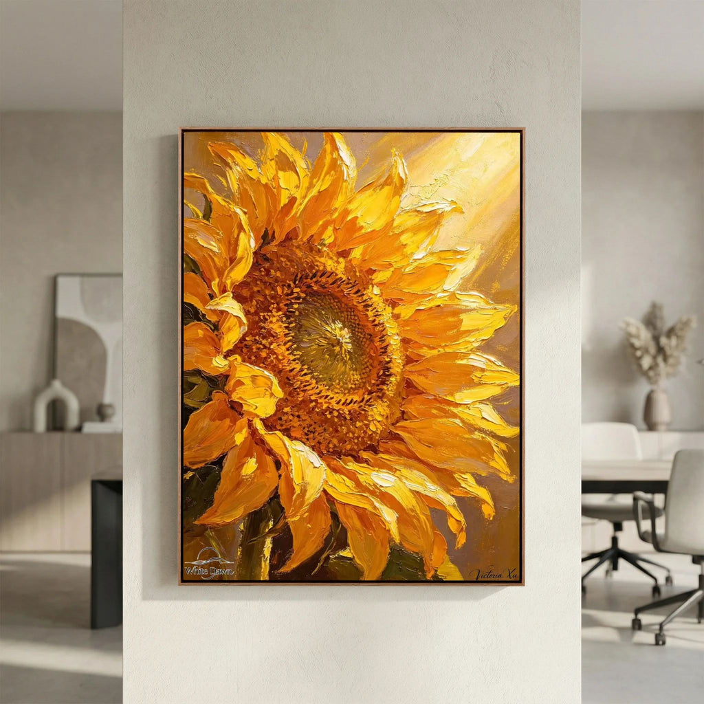 Blooming Sun‑Facing Sunflower · Art Print