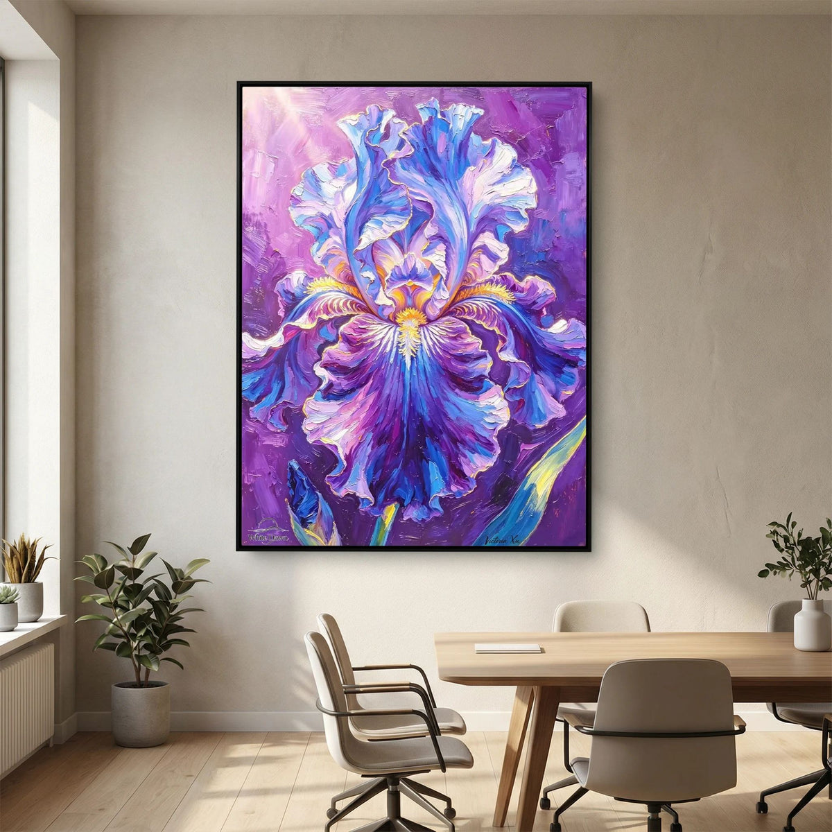 Blooming Purple Iris · Art Print