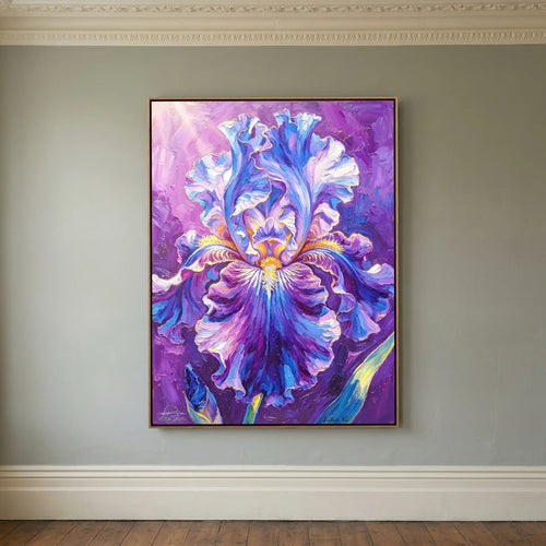Blooming Purple Iris · Art Print