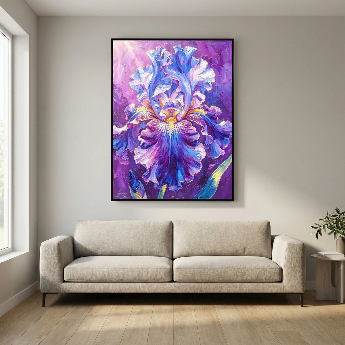 Blooming Purple Iris · Art Print