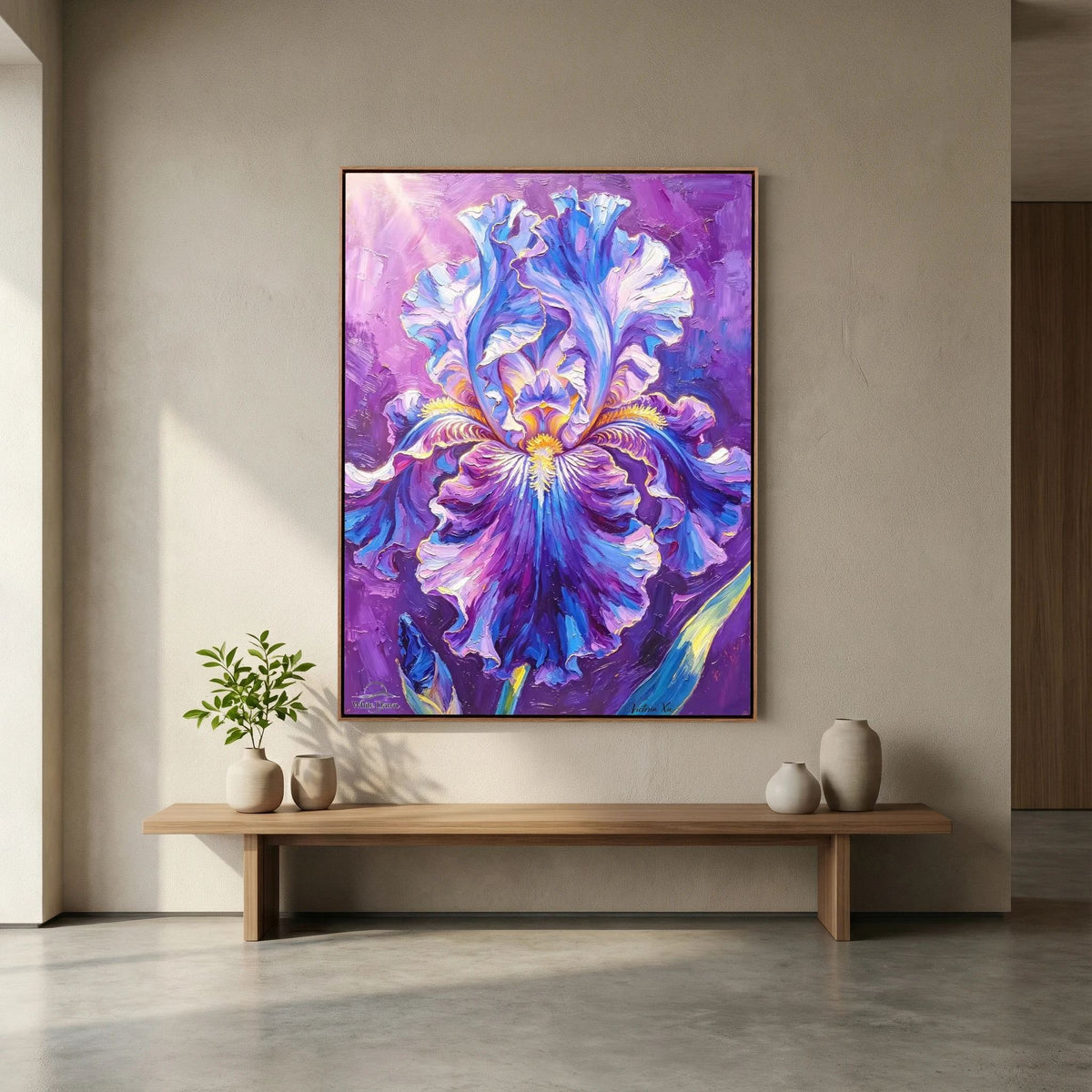 Blooming Purple Iris · Art Print