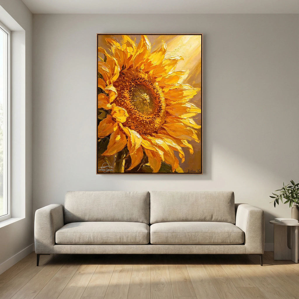 Blooming Sun‑Facing Sunflower · Art Print