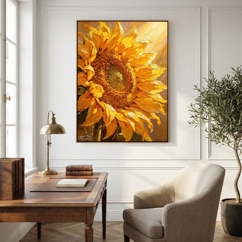 Blooming Sun‑Facing Sunflower · Art Print