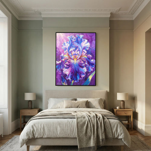 Blooming Purple Iris · Art Print