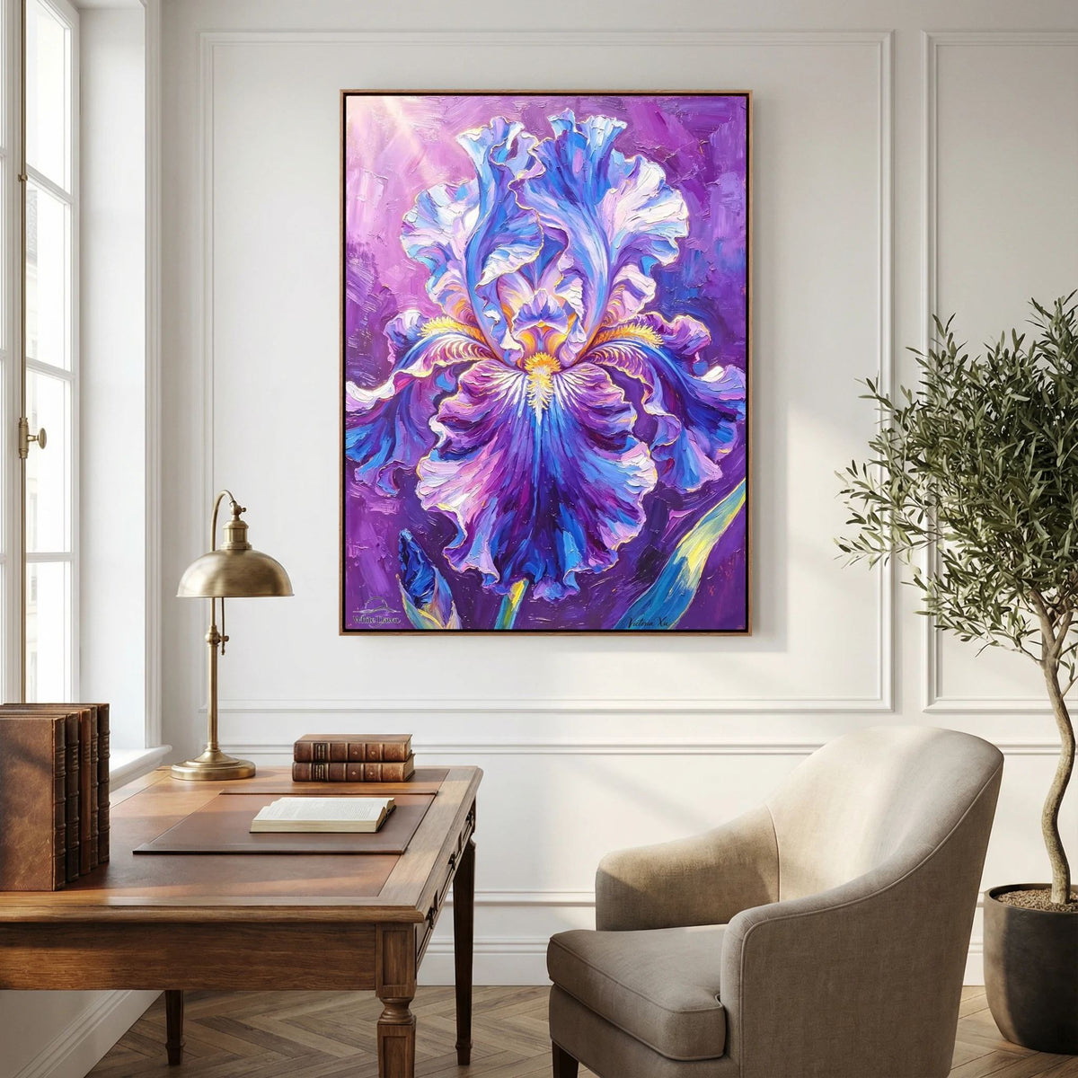 Blooming Purple Iris · Art Print