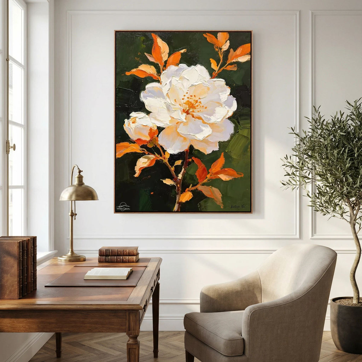 Blooming Champagne Rose · Art Print