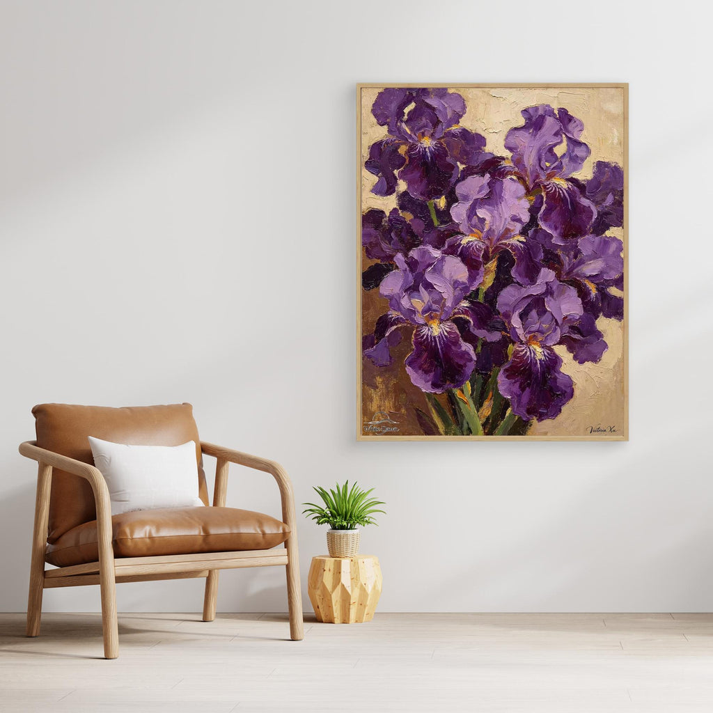 Purple Iris — Fauvist Floral Art Print