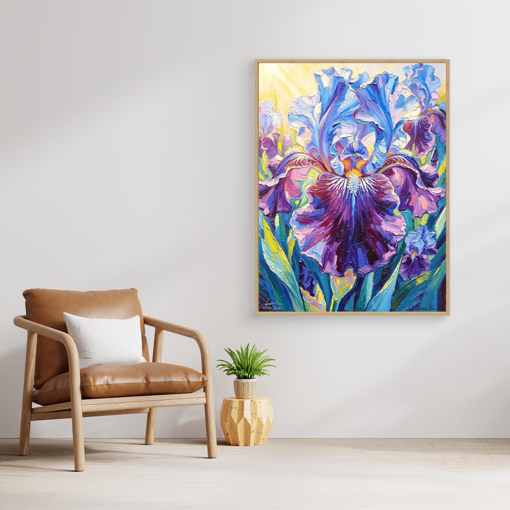Sunshine Iris — Fauvist Floral Art Print