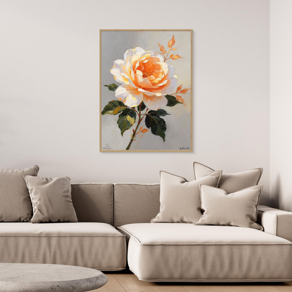Soft Orange Blossom — Fauvist Floral Art Print