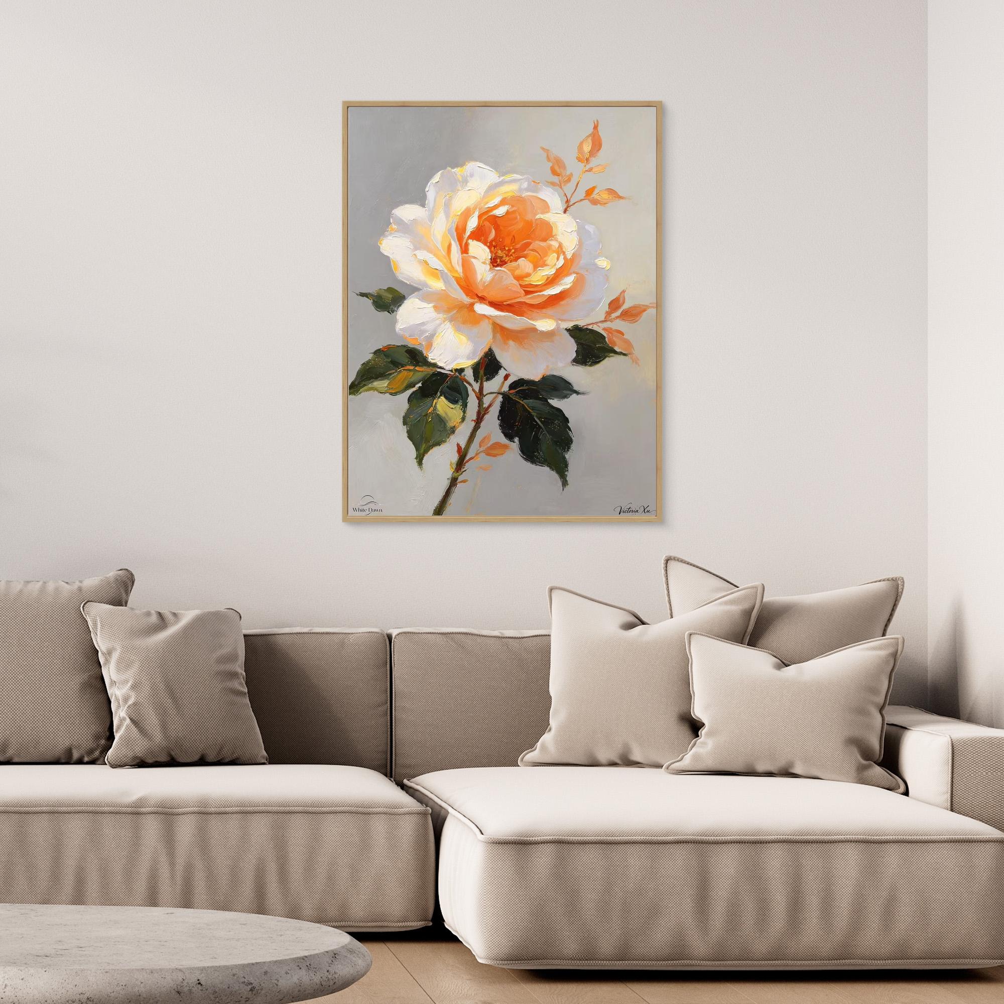 Soft Orange Blossom — Fauvist Floral Art Print