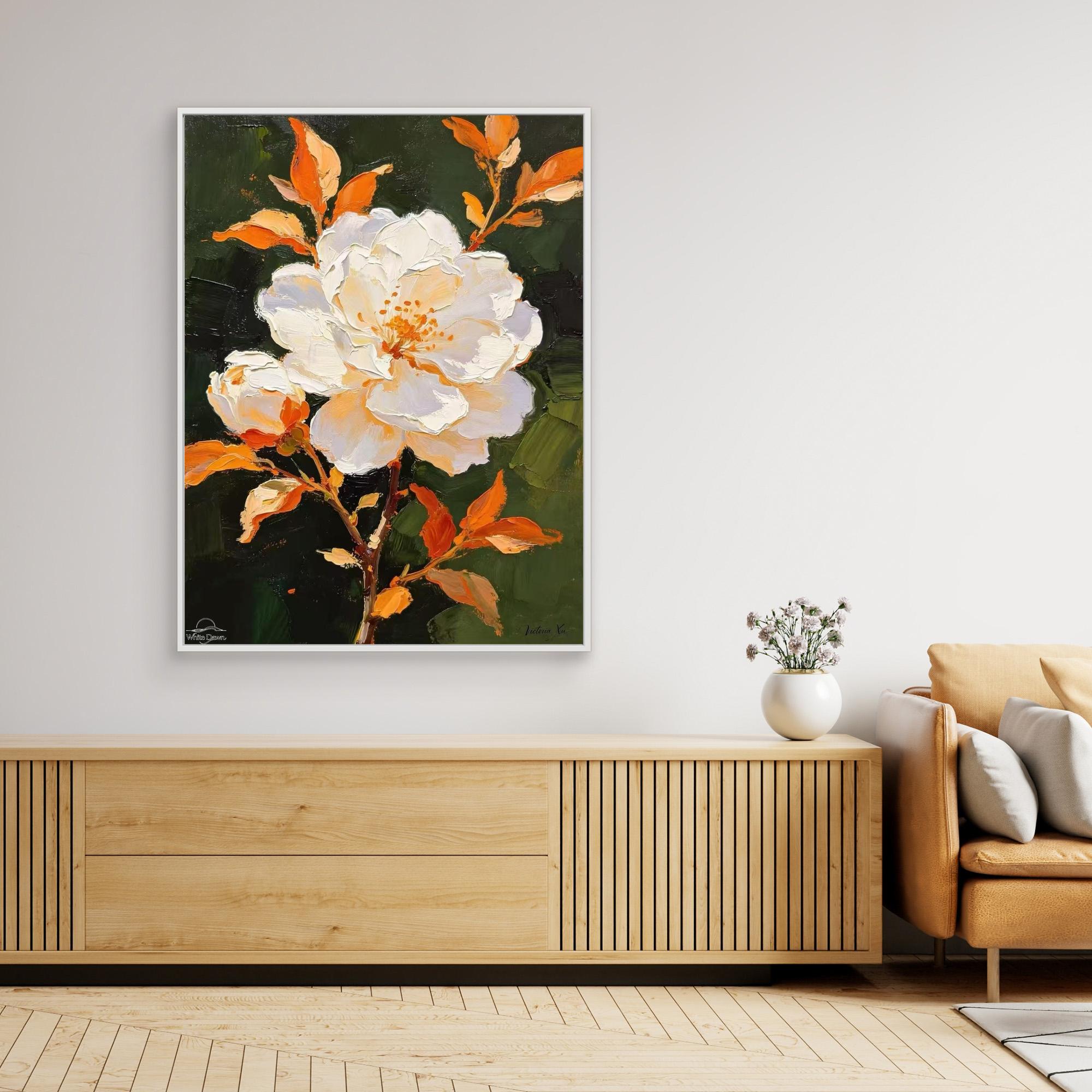 Orange Blossom Bloom — Fauvist Floral Art Print