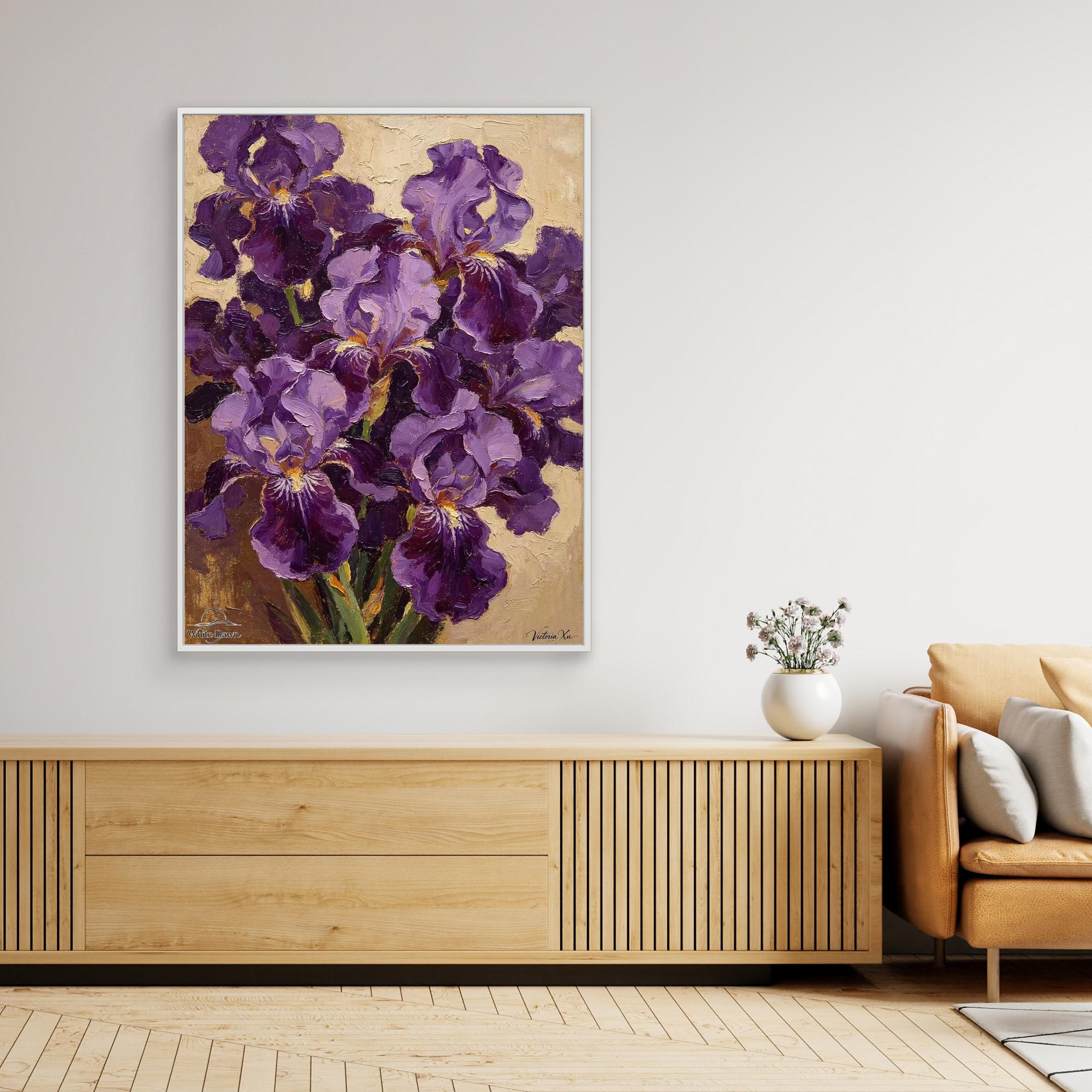 Purple Iris — Fauvist Floral Art Print