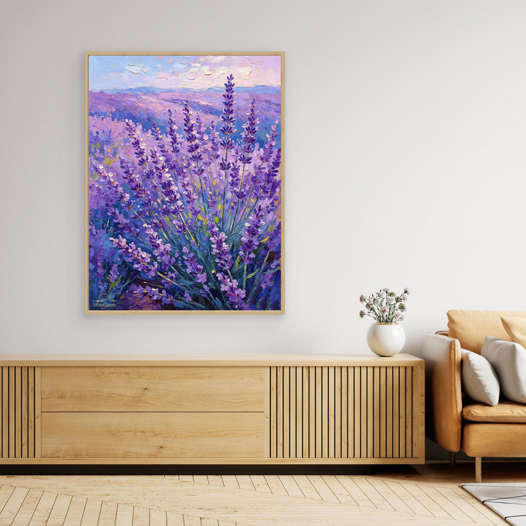 Romantic Lavender Field — Fauvist Floral Art Print