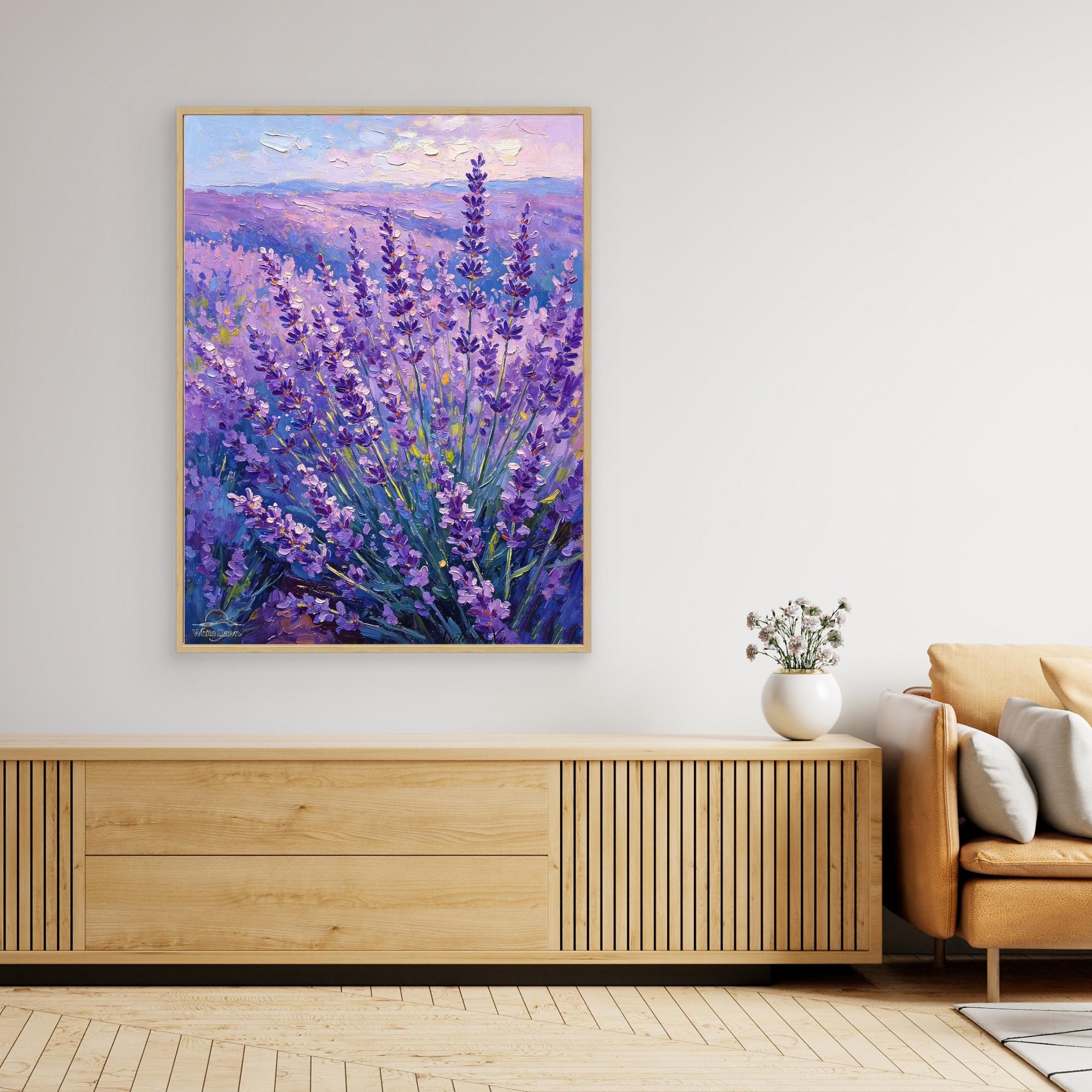 Romantic Lavender Field — Fauvist Floral Art Print