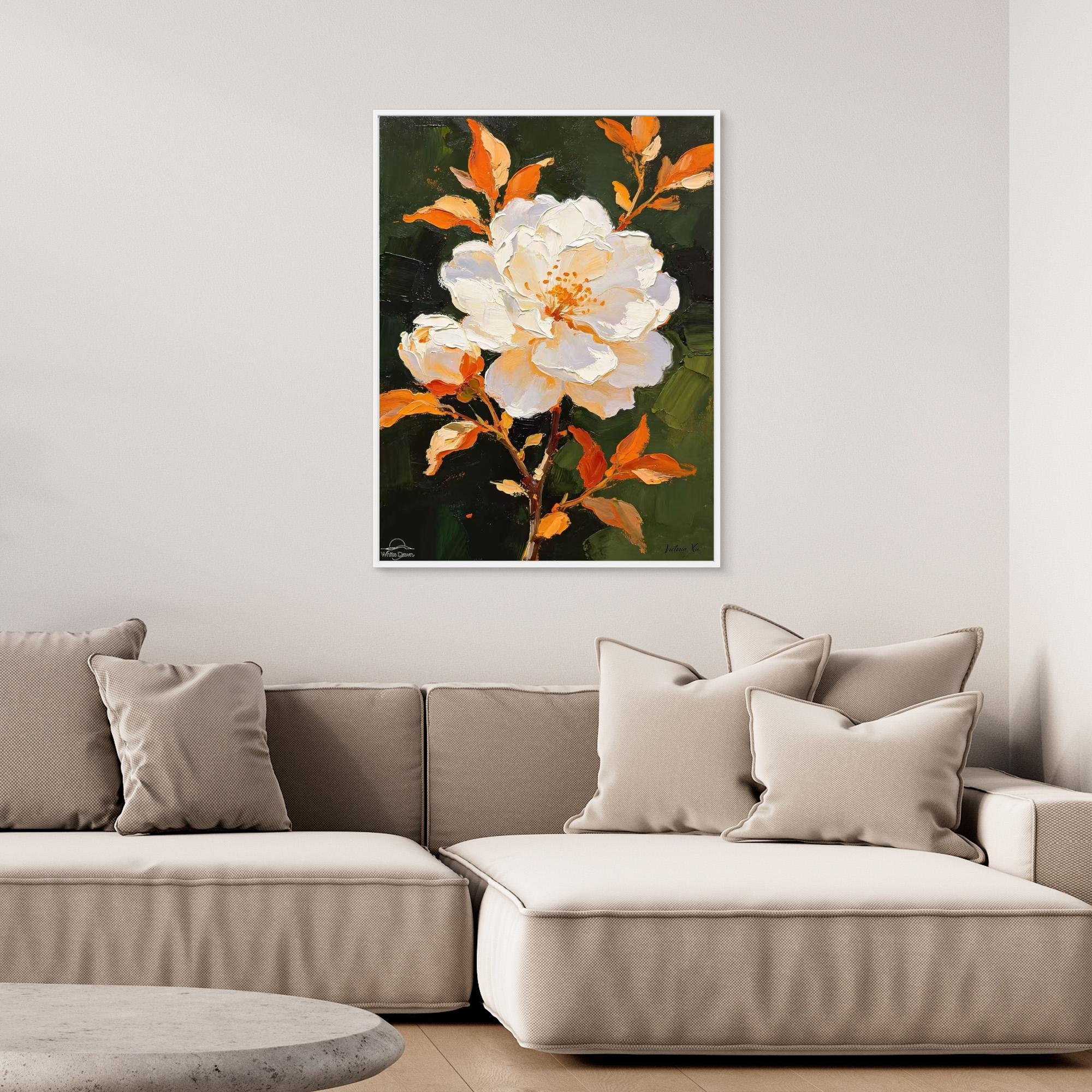 Orange Blossom Bloom — Fauvist Floral Art Print