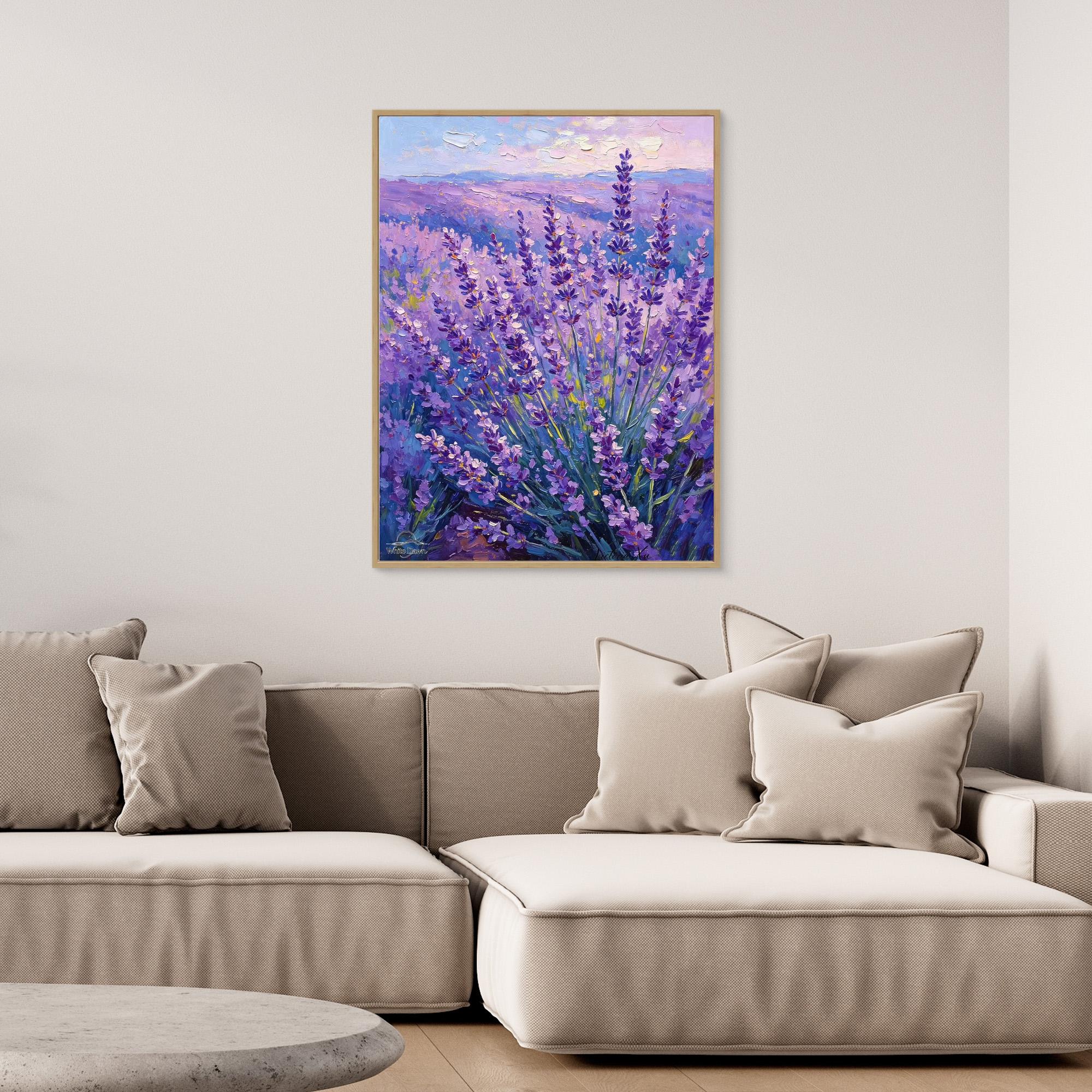 Romantic Lavender Field — Fauvist Floral Art Print