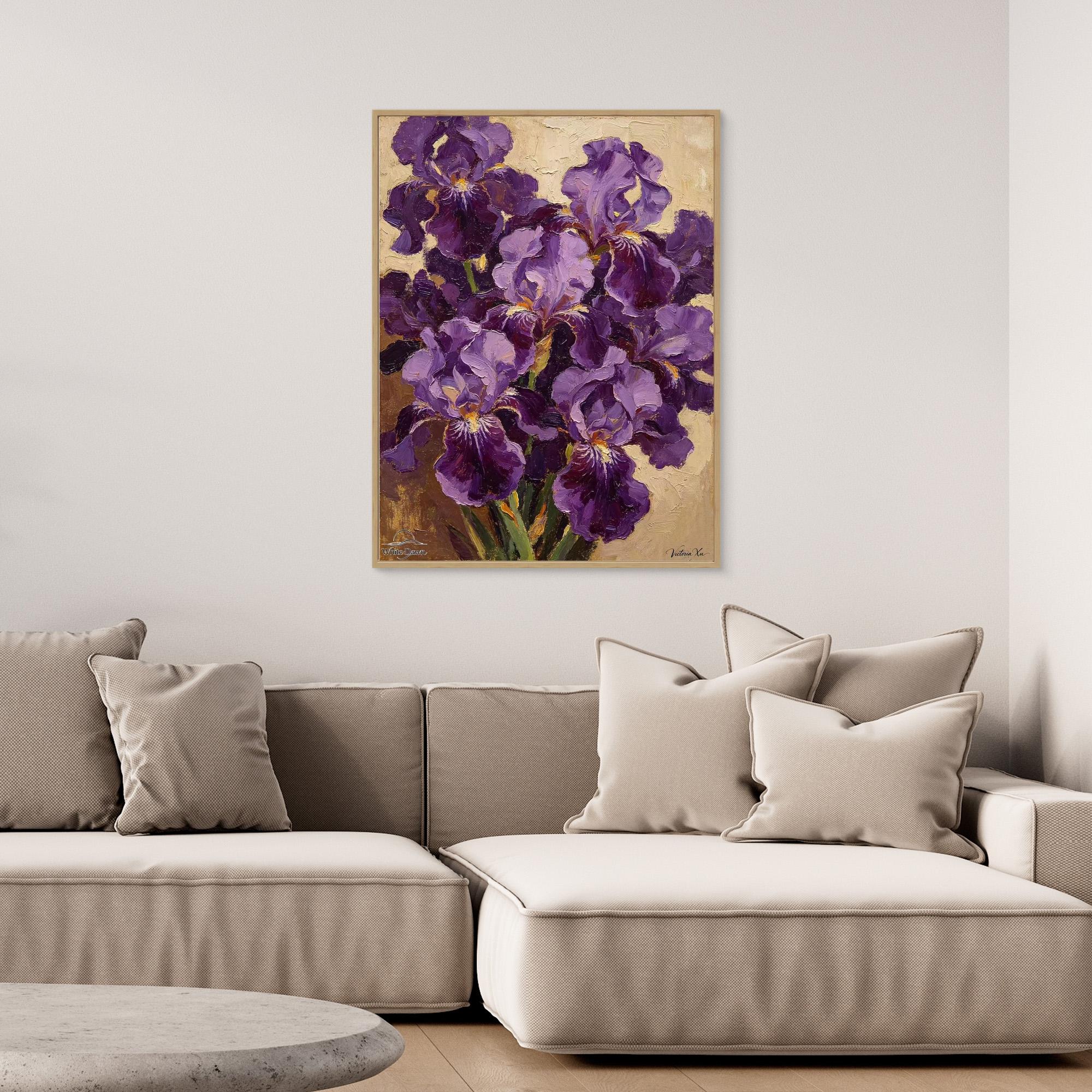 Purple Iris — Fauvist Floral Art Print